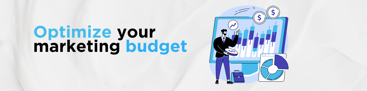 Optimize your marketing budget graphic