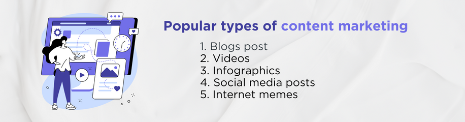 Popular types of content marketing