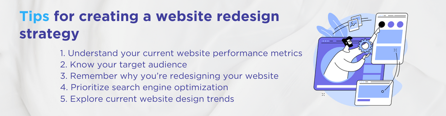 Tips for website redesigns