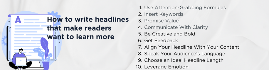 Tips for writing headlines