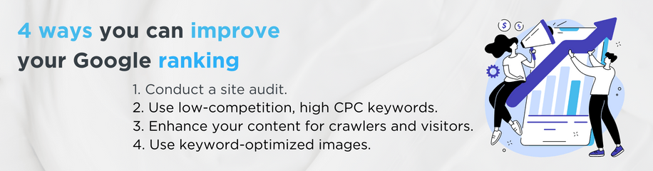 Steps for improving Google ranking