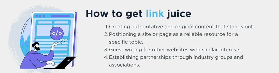 Steps for getting link juice